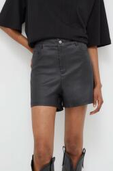 Answear Lab pantaloni scurti femei, culoarea negru, neted, high waist BMYX-SZD033_99X