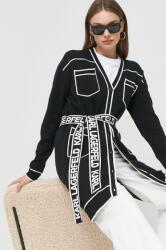 Karl Lagerfeld cardigan din amestec de lana femei, culoarea negru PPYX-SWD078_99X