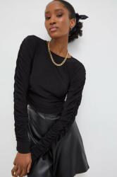 ANSWEAR bluza femei, culoarea negru, neted BMYX-BDD055_99X