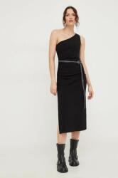 ANSWEAR rochie culoarea negru, midi, mulata BMYX-SUD0G6_99X