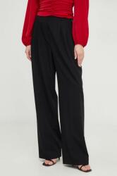 Answear Lab pantaloni femei, culoarea negru, drept, high waist BMYX-SPD042_99X