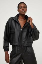 Answear Lab geaca femei, culoarea negru, de tranzitie, oversize BMYX-KUD07R_99X