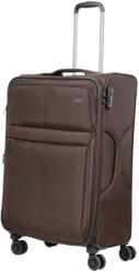 HaChi Oklahoma barna 4 kerekű bővíthető nagy bőrönd (Oklahoma-L-barna)