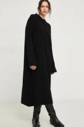 ANSWEAR rochie culoarea negru, maxi, oversize BMYX-SUD0FZ_99X