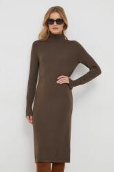 Calvin Klein rochie din lana culoarea maro, midi, drept 9BYX-SUD1DB_88X