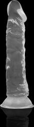 X Ray Xray tapadótalpas zselés dildó 21 cm - áttetsző
