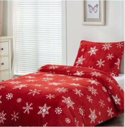  Lenjerie de pat din microplus WHITE FLAKES rosu Dimensiune lenjerie de pat: 70 x 90 cm | 140 x 200 cm Lenjerie de pat