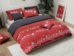  Lenjerie de pat din microplus ORNAMENTE ALBE rosie Dimensiune lenjerie de pat: 70 x 90 cm | 140 x 200 cm Lenjerie de pat
