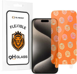 Tel Protect Flexible Hybrid Tempered Glass iPhone 15 Plus/15 Pro Max kijelzővédő flexibilis hibrid üvegfólia (tempered glass) 9H keménységű, átlátszó