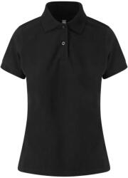 Just Polos Rövid ujjú Női galléros sztrecs pólóJust Polos JP002F, Black-2XL