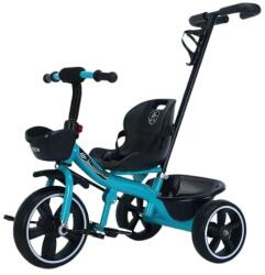 Tricicleta cu maner de impins pentru copii intre 2 ani si 6 ani, albastra, bici80231 (BICI80231)