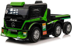 Camion electric pentru copii Mercedes Axor verde cu platforma si ecran LCD (Mercedes Axor green)