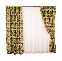 Hiko Set 3 piese Hiko Fantasy, 2 draperii Indian Jungle si o perdea Ana voal, cu rejansa (10008409)