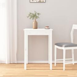 vidaXL Masă de sufragerie, alb, 55x55x75 cm, lemn masiv de pin (814255)