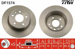 TRW Disc frana TRW DF1574 (DF1574) - automobilus