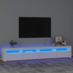 vidaXL fehér TV-szekrény LED-lámpákkal 240x35x40 cm (3152762)