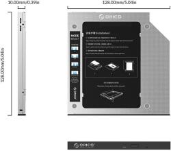  Caddy HDD Orico seria M95SS 2.5 rdquo; 9.5mm, adaptor pentru montarea unui HDD/SSD SATA I/II/II de 2.5 rdquo; in locul unitatii optice din multe laptop-uri/notebook-uri, capacitate maxima: 2TB, 4 mopd