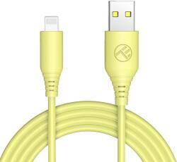 Tellur Cablu silicon Tellur USB to Lightning, 3A, 1m, Galben (TLL155397)