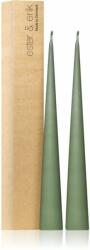 ester & erik cone candles green soil (no. 70) lumanare 2x37 cm