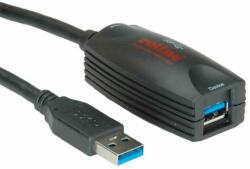 Roline Кабел Roline 12.04. 1096, USB A(м) към USB A(ж), USB 3.0 5m, черен (12.04.1096)
