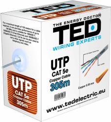 TED Electric Cablu UTP cat. 5e cupru integral, rolă 305 m, TED Wire Expert TED002495 (A0115397)
