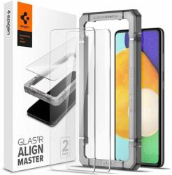 Spigen Set 2 folii sticla transparenta cu sistem de montare Case friendly Spigen ALM GLAStR compatibil cu Samsung Galaxy A52 4G/5G si Galaxy A52s 5G (AGL03012)