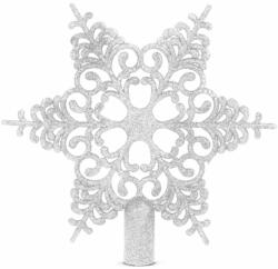 Family Collection Karácsonyfa csúcsdísz - hópehely alakú - 20 x 20 cm - ezüst (58608B) - veszekvalamit