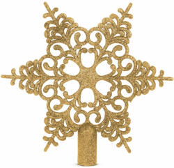 Family Collection Karácsonyfa csúcsdísz - hópehely alakú - 20 x 20 cm - arany (58608A) - veszekvalamit