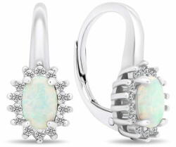  Brilio Silver Luxus ezüst fülbevaló cirkónium kövekkel és opálokkal EA432W