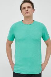 United Colors of Benetton pamut póló zöld, sima - zöld S - answear - 5 390 Ft