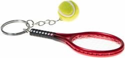 Strefa Tenisa Brelocuri "Mini Tennis Racket Keychain Ring - red