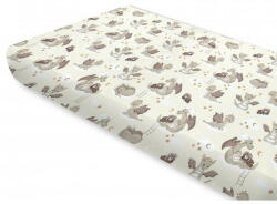  Baby Shop pamut, gumis lepedő 60*120 cm - bézs sárkány
