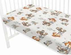  Baby Shop pamut, gumis lepedő 60*120 cm - Róka és barátai