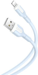 XO NB212 USB/Lightning kábel, 2.1A, 1m, kék - tok-store