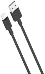 XO NB103 USB/Lightning kábel, 2.4A, 1m, fekete - tok-store