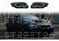 Tuning - Specials Faruri 3D LED Angel Eyes compatibil cu BMW Seria 3 E90 E91 Sedan Touring (2005-2008) Negru (6359)