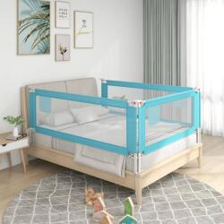 Balustradă de protecție pat copii, albastru, 200x25 cm, textil (10215)