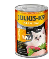 Julius-K9 JULIUS - K9 macska - nedveseledel (csirke-pulyka) felnőtt macskák részére (415g) (313559)