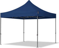 TOOLPORT Összecsukható pavilon, acél, 3x3m, oldalpanelek nélkül, kék Pavilon sátor, Piaci sátor, Pop up sátor - (600006)
