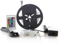 Solight LED fényszalag, RGB, 3m, szett 12V-os adapterrel és távirányítóval, 7, 2W/m, IP20 (WM55)