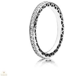 Pandora Csillogó kövek és szívek gyűrű 56-os méret - 190963CZ-56