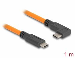 Delock Cablu USB 3.1 type C pentru tethered shooting drept/unghi T-T 1m Orange, Delock 87961 (87961)