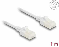 Delock Cablu de retea RJ45 Cat. 6A UTP pentru uz industrial Slim 1m Alb, Delock 80359 (80359)