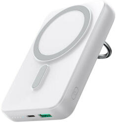 JOYROOM Powerbank wireless 10000mAh Joyroom JR-W050 20W MagSafe cu inel si suport (alb)