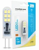 Modee LED lámpa T13 üveg kapszula 2W- 17W G4 190lm 827 12V AC/DC 25000h 300° 2700K Modee - ML-G4GC2700K2 (ML-G4GC2700K2)