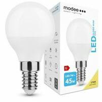 Modee LED lámpa kisgömb P48 7W- 45W E14 550lm 827 220-240V AC 25000h 180° 2700K Modee - ML-G452700K7WE14 (ML-G452700K7WE14)