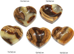 Bol din Aragonit Mineral Natural Inima - 10-13 x 12-14 x 2-3 cm - 1 Buc