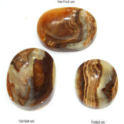  Bol din Aragonit Mineral Natural Oval - 11-14 x 9-11 x 2-4 cm - 1 Buc Castron