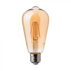 V-TAC Borostyán LED izzó filament COG E27 ST64 6W 2200K - 214362 (214362)