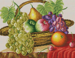  Keresztszemes hímzőkészlet Gyümölcs kosár 40x50 cm (12-151046)